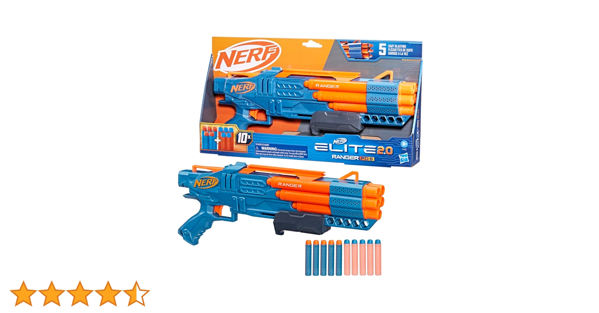 ナーフ　ライバル　５本セット Amazon.co.jp: ナーフ エリート2.0 レンジャー PD-5 ブラスター 5